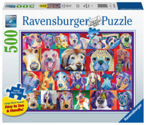 Puzzel Kleurrijke honden