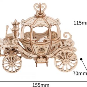 3D Houten Puzzel Pompoenkoets  / G3-R28         (6946785110067)