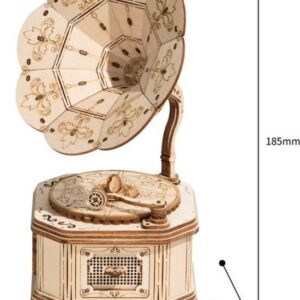 3D Houten puzzel Grammofoon    / G3-R28         (6946785110098)