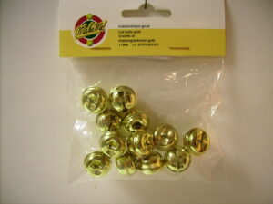 Kattebelletjes messing 17mm