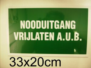Nooduitgang vrijlaten
