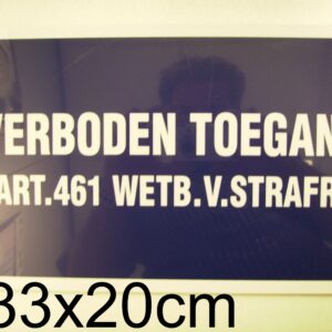 Verb. toegang art.461          / ACHTERWANDREK  (8711234127198)