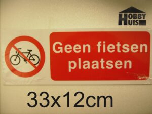 Geen fietsen plaatsen