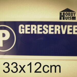 Gereserveerd + P               / ACHTERWANDREK  (             )