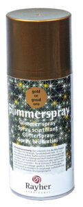 Glitterspray goud