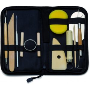 Boetseer gereedschap in etui