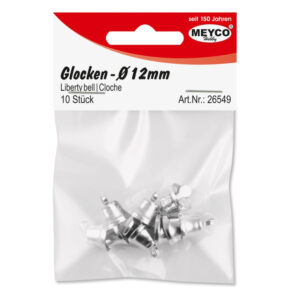 10 belletjes 12mm zkl.