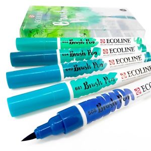 Ecoline Brushpen GROENBLAUW