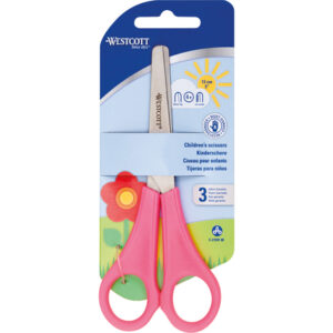 Schaar kids ronde punt roze
