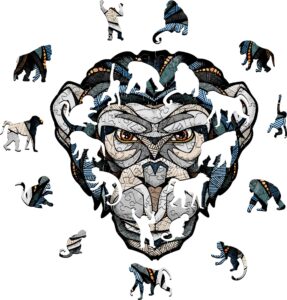 Houten puzzel Chimp S